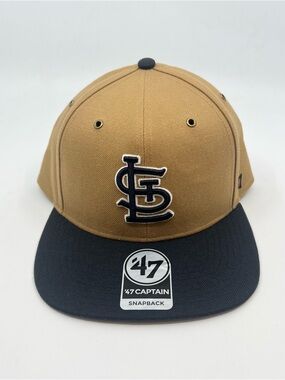 St Louis Cardinals ‘47 Brand “Captain" Hat Brown/Black Adjustable SnapBack - NEW